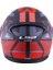 Rapıd Xtreet Mat Siyah-Kırmızı Kask Gri Cam 5