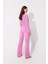 Pembe Örgü Desenli Kazak Pantolon Takım SWTK4557-58PE 5