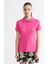 Polo Yaka Düz Pembe Kadın T-Shirt 4163 3