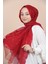 Bordo Arwella Ekose Simli Şal - Bordo 1