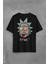 Albert Einstein Rick And Morty Beyaz E=mc2 Işık Hızı Sırt Ön Baskılı Oversize Tişört T-Shirt 2