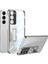 Galaxy S23 Plus Kılıf Kamera Korumalı Şeffaf Tasarımlı Zore Standlı Kılıf 1