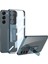 Galaxy S23 Plus Kılıf Kamera Korumalı Şeffaf Tasarımlı Zore Standlı Kılıf 4