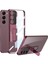 Galaxy S23 Plus Kılıf Kamera Korumalı Şeffaf Tasarımlı Zore Standlı Kılıf 5