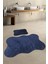 Anatolia 2'li Lacivert 80X140 + 50X70 cm Büyük Ebat Banyo Paspası Seti Kaymaz Tabanlı Klozet Takımı 1