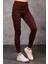 Fancy Kadın Beli Lastikli Yüksek Bel Slim Fit Fitilli Basic Tayt 1