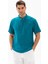 Kısa Kol Şile Bezi Bodrum Erkek T-Shirt Petrol 1