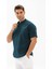 Kısa Kol Şile Bezi Bodrum Erkek T-Shirt Koyu Petrol 3