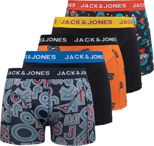 Jack & Jones 5'li Boxer Paketi - Tyler Erkekler İçin Renkli Desenli 2XL Beden görsel 2