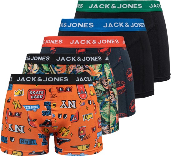 Jack & Jones Karışık 5'li Boxer Paketi - Elements