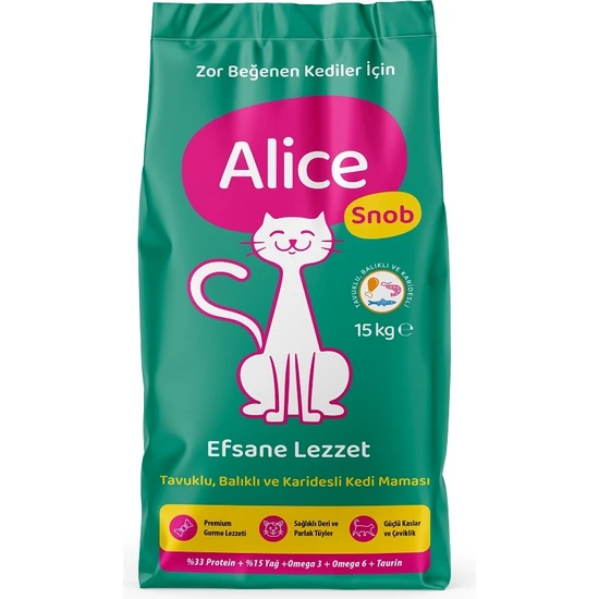 Alice Snob Kuru Kedi Maması 15Kg