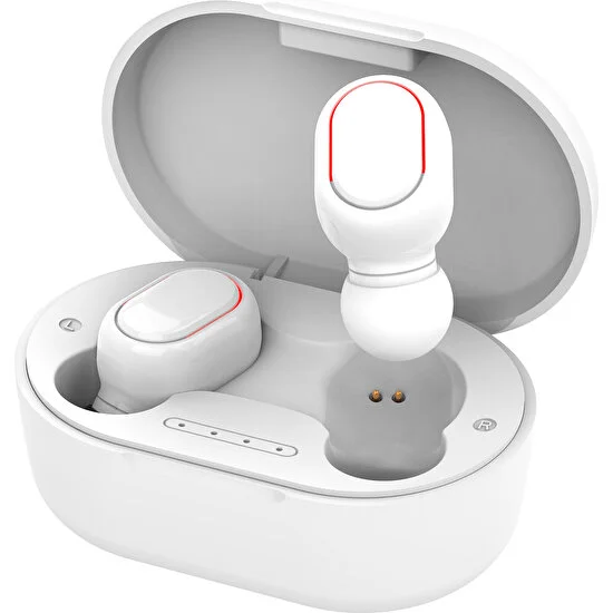 Asonic AS-TWS7S Beyaz Mobil Telefon Uyumlu Bluetooth Tws Mikrofonlu Kulaklık