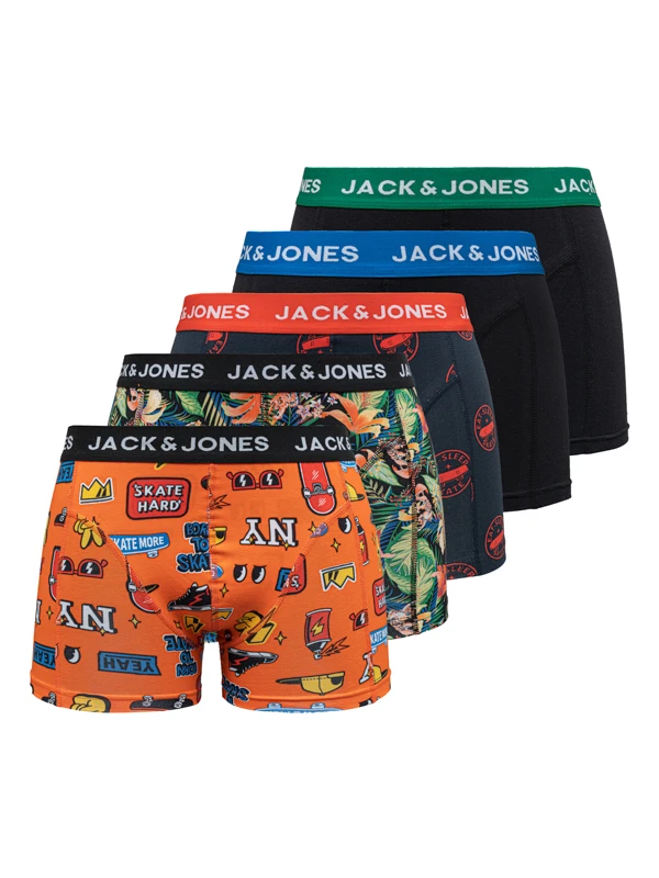 Jack & Jones Karışık 5'li Boxer Paketi - Elements