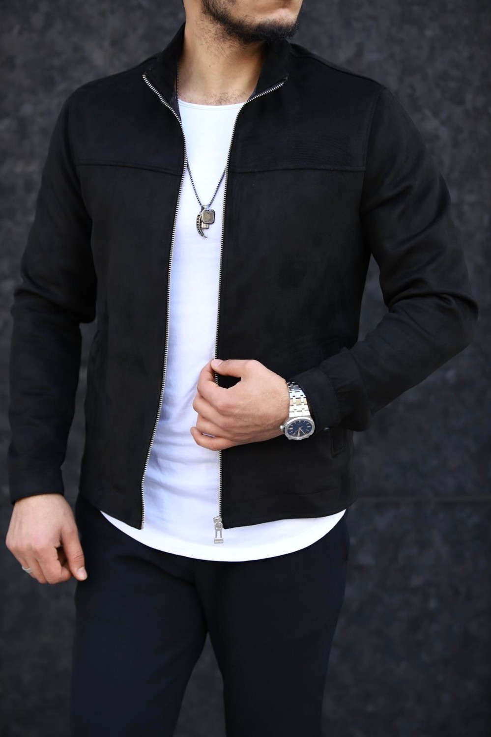 S/B Collection SB Collection Erkek Siyahbaharlık Süet Ceket görsel 2