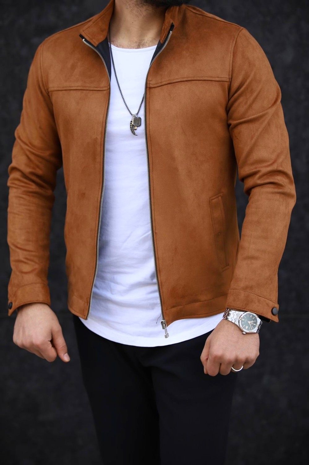 S/B Collection SB Collection Erkek Siyahbaharlık Süet Ceket görsel 5