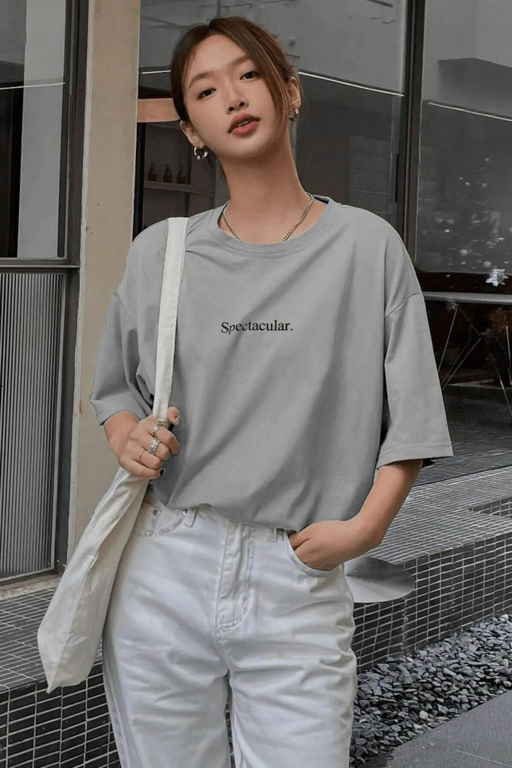Millionaire Kadın Lacivert Spectacular Oversize Salas T-Shirt