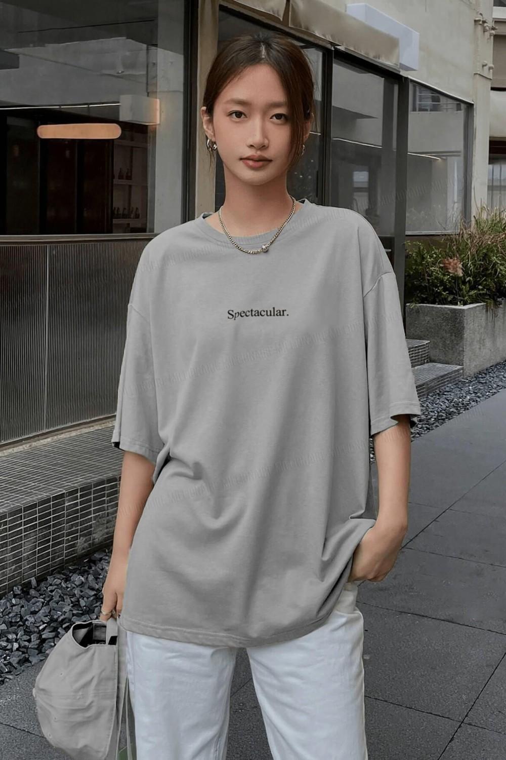 Millionaire Kadın Lacivert Spectacular Oversize Salas T-Shirt görsel 7