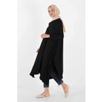 Plistre 1220_Asimetrik Kesim Plistre Tesettür Tunik