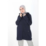 1929_Fermuarlı Tesettür Sweatshirt