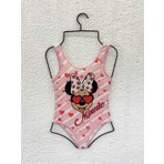 Rs Ramuni Kız Çocuk Mayo Minnie Mouse Pembe Dijital Baskılı Deniz Havuz Mayosu Çocuk Mayo