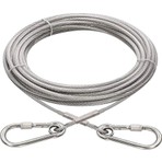 PADRİ mm 10 Metre + 2 Vidalı Karabina Köpek Bahçe Bağlama Halatı Şefaf Renk (90 Kg)