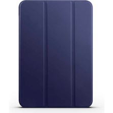 noktaks - Apple iPad Mini 2021 (6.Nesil) - Tablet Kılıfı Smart Cover Standlı 1-1 Kılıf - Lacivert