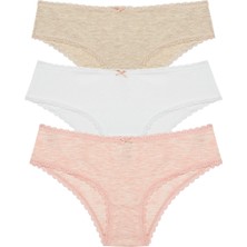 Penti Daily Lace 3lü Bej Slip Külot