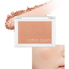 MISSHA Yumuşak Dokulu Kolay Sürülebilen Allık Cotton Blusher (Mama's Camel Coat) Yüksek Pigmentasyon