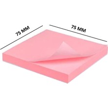 Noki 5 Adet  Postit 75MM X75MM  Yapışkanlı Kağıt 80 Yaprak Pembe