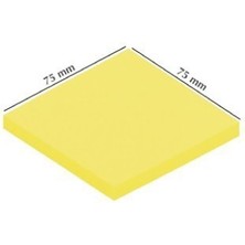 Noki 5 Adet  Postit 75MM X75MM  Yapışkanlı Kağıt 80 Yaprak Sarı