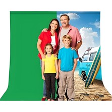 AA Plus 2x3 M Yeşil Fon Perde Chromakey-Green Screen- Greenbox - % 100 Pamuk