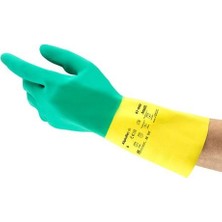 Ansell 87-900  Yeşil Kauçuk-Neopren Kimyasal 12 Li Paket Eldiven