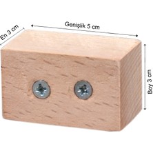 X-Perk Masa Sandalye Koltuk Kanepe Ünite Sehpa Ayak Yükseltici Ağaç Takoz  Boy 3 cm En 5 cm Boyasız Ham Ağaç