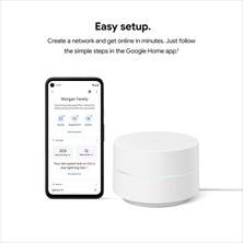 Google Wifi - AC1200 - Mesh Wifi Sistemi - Wifi Yönlendirici - 4500M2 Metrekare Kapsama Alanı - 3'lü Paket