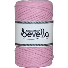 Bevella Taranan Makrome Ipi 3mm Tek Büküm Taranabilir Pamuk Makrome Ipi Şeker Pembe