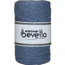 Bevella Taranan Makrome Ipi 3mm Taranabilir Pamuk Tek Büküm Makrome Ipi Petrol Mavisi