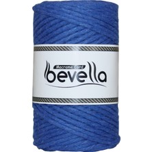 Bevella Taranan Makrome Ipi 3mm Taranabilir Pamuk Tek Büküm Makrome Ipi Saks Mavisi