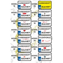 Karbon Soft Kişiye Özel  Ahşap Dekor Plaka, Bisiklet Plaka, Isimli Plaka, Cam Önü Plakası, Aksesuar Plaka