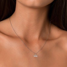 Nida Jewelry 925 Ayar Gümüş Taç Kolye