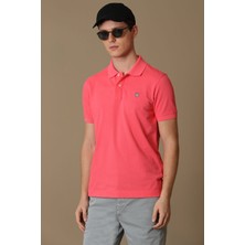 Lufian Laon Spor Polo Yaka Erkek Tişört Şeker Pembe