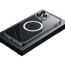Apple iPhone 14 Pro Max Kılıf Kamera Lensli Metal Çerçeve Bumper Kilitli Kapak