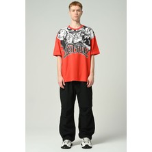 Don Q Shot Erkek Bunny Baskılı Oversize Kısa Kollu T-Shirt
