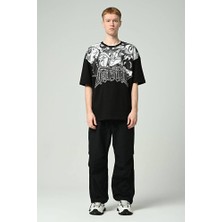 Don Q Shot Erkek Bunny Baskılı Oversize Kısa Kollu T-Shirt