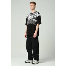 Don Q Shot Erkek Bunny Baskılı Oversize Kısa Kollu T-Shirt