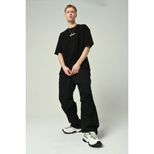 Don Q Shot Erkek Nakışlı Oversize Kısa Kollu T-Shirt