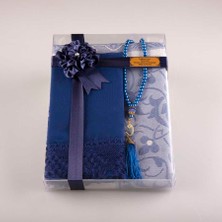 Hayrat Neşriyat Tesbih Seccade Şal Set (Lacivert)