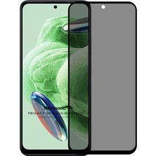 Microsonic Xiaomi Redmi Note 12 Privacy 5d Gizlilik Filtreli Cam Ekran Koruyucu Siyah