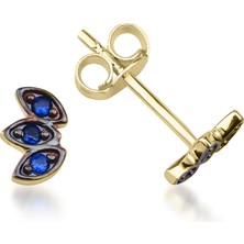 Kairos Jewelry 14 Ayar Altın Markiz Kavisli Üç Taş Çivi Küpe
KRS-K35-2-14GEZ