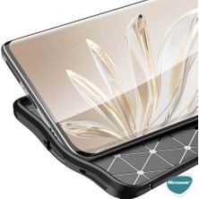 Microsonic Honor 70 Kılıf Deri Dokulu Silikon Siyah