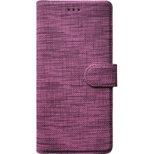 Microsonic Samsung Galaxy S23 Ultra Kılıf Fabric Book Wallet Mor